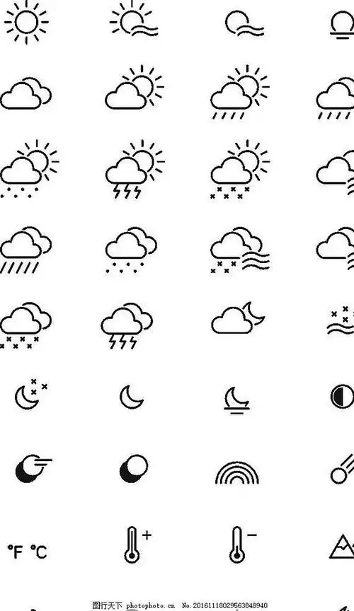 天气图标简笔画刮风天气图标简笔画