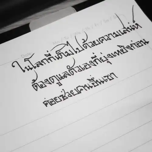 泰语手写先活着其他不要想78