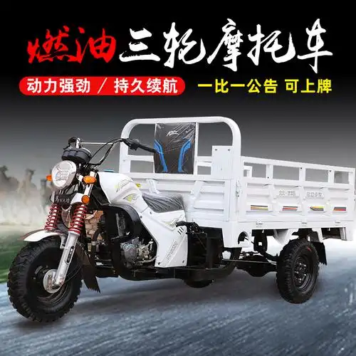 威仕得新款动力三轮摩托车汽油水冷可上牌农用燃油载重王三轮摩托车