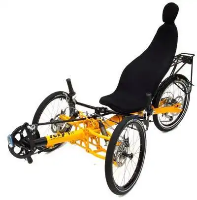 图片:两段折叠式三段折叠便携式四轮躺车,后轴带差速器直梁式结构折叠