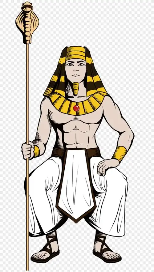 免抠元素 手绘/卡通元素 埃及法老.png