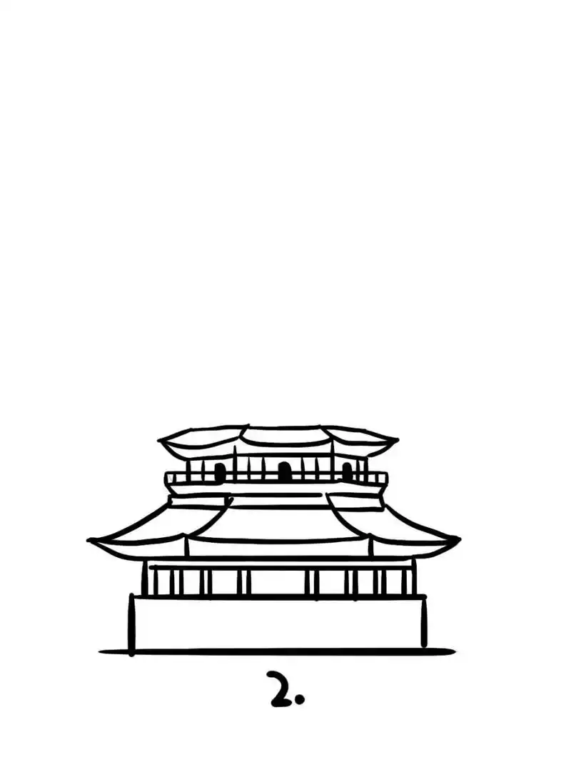 地标建筑简笔画教程26 雷峰塔又名"黄妃塔",位于西湖南岸夕照山的