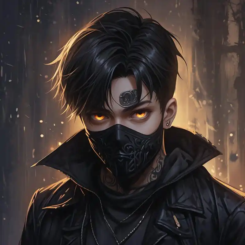 91黑暗系冷酷男生头像94 探索黑暗系的魅力,冷酷男生戴面具的头像