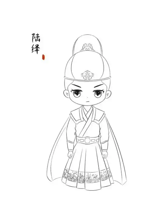 q版古风人物的简笔画