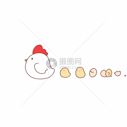 小鸡分割线gif