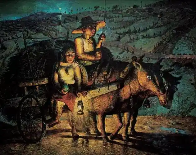 罗中立油画《父亲》及姊妹篇《春蚕》