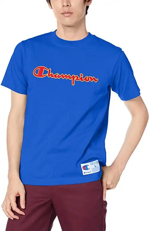 champion(チャンピオン) 男士短袖t恤 纯棉 字母商标刺绣 配色 jog c3