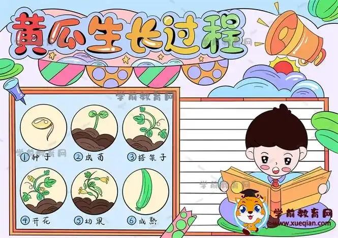 中小学生植物生长记录手抄报图片大全,蔬菜生长记录手抄报内容素材