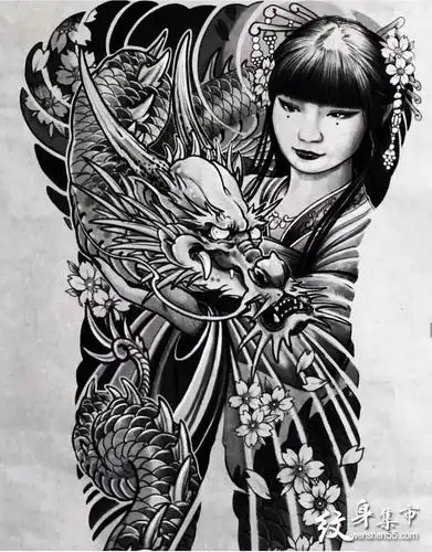 龙姬纹身龙姬纹身手稿龙姬纹身手稿图案