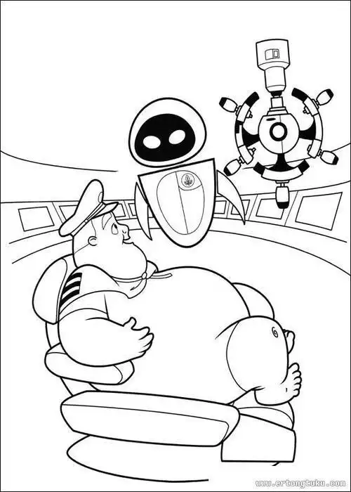 儿童简笔画机器人瓦力