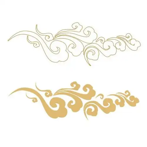 干货!高清云纹白描线稿,艺术生绘画临摹好素材