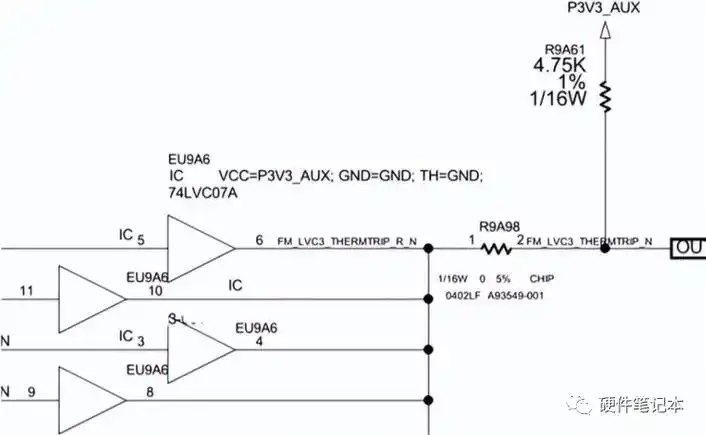 有些芯片引脚是oc,od的输出,需要加上拉电阻2,上下拉电阻限制电路中流