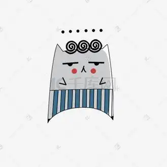 搞怪萌萌哒扁平猫无语省略号表情包