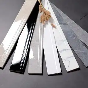 白色踢脚线瓷砖现代简约地线客厅边线贴脚线门槛石地砖墙角线全瓷