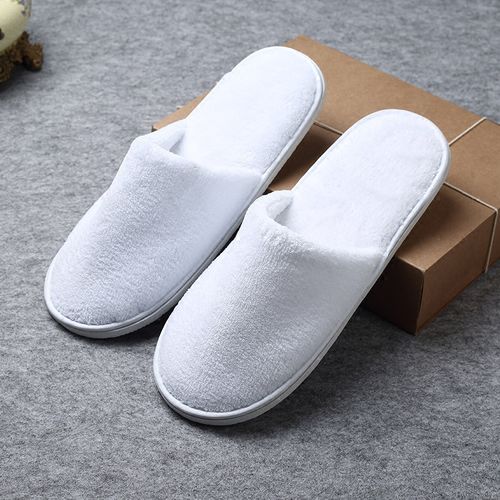 宾馆酒店美容院居家室内待客人用非一次性拖鞋加厚防滑10双装批发_7折