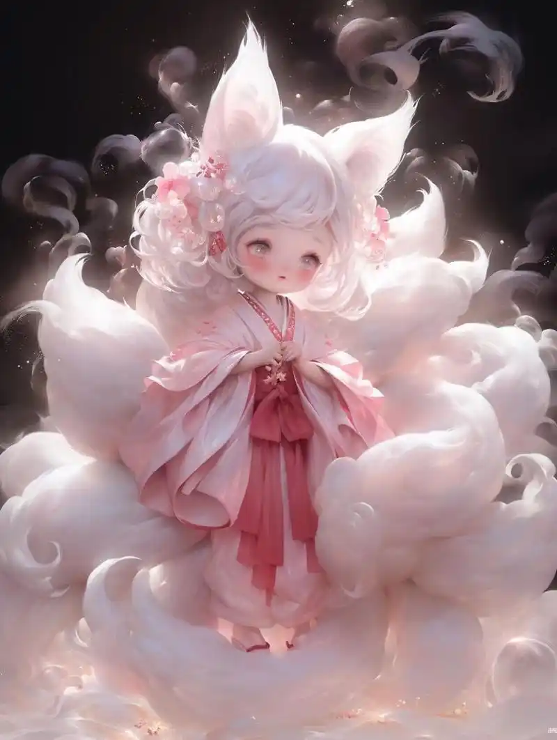 九尾狐也可以可可爱爱的～ 可爱风做头像壁纸也是很好看的哦 谢谢喜欢