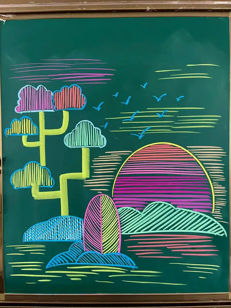 黑板报之小角落图案简单好看#手抄报 #手抄报模板 #黑板画  - 抖音