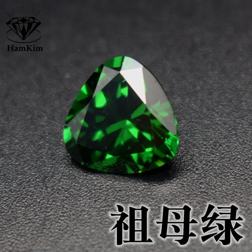 祖母绿宝石肥三角形棕形尖底锆石裸石 diy耳钉戒指未镶嵌主石配石