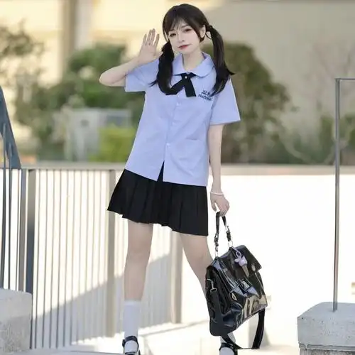 泰国校服禁忌女孩jk制服泰式衬衫运动会初中学生校服