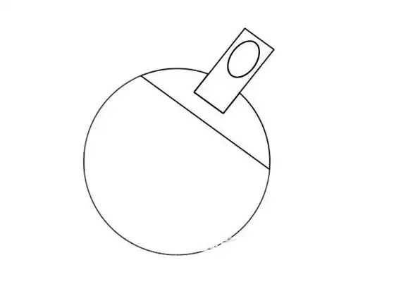 乒乓球拍简笔画涂色乒乓球拍简笔画步骤图解教程