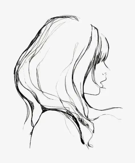 2短发小女孩侧脸怎么画-图1简笔画作品完成图少女的侧脸简笔画女生长
