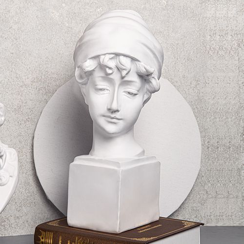 35cm英国少女树脂石膏像小素描头像模型美术人头雕塑摆件人物人像静物
