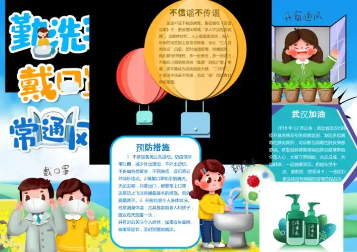 预防疫情小报宣传word模板完整版