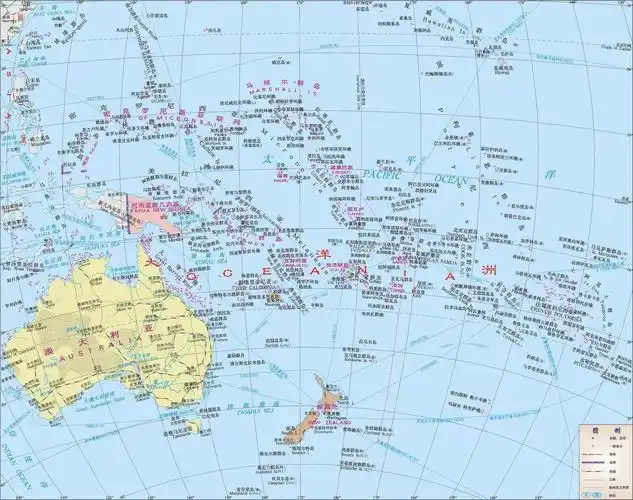 地图_大洋洲地图高清中文版_大洋洲地图中文版_大洋洲地图高清版大图