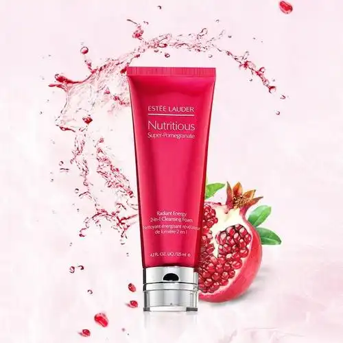 雅诗兰黛红石榴洗面奶二合一洁面乳 超能红石榴微循环洁肤乳 深层清洁