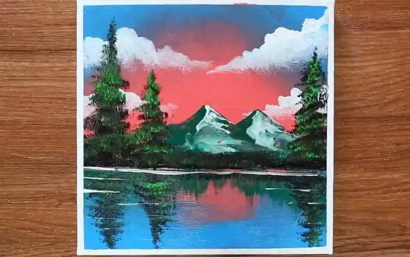 手工风景画教程,看看如何把冬日里的风景画出来,简单又漂亮!