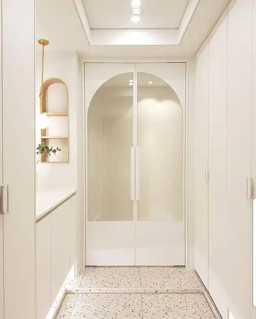 入户门玄关装修效果图(入户门正对主卧门解决效果图) - 小新网