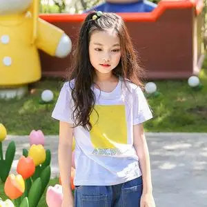 小女孩六岁短袖t恤纯棉图片