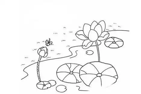 夏天的美景简笔画画法