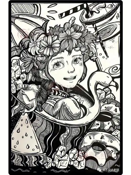 黑白装饰画展示