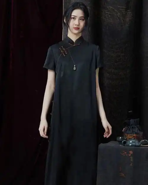 正宗茛绸真丝香云纱龟裂纹