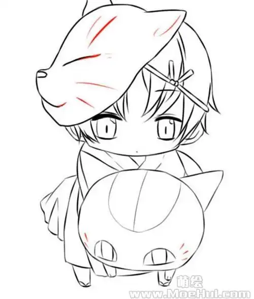 新手练习线稿夏目友人帐夏目贵志35p