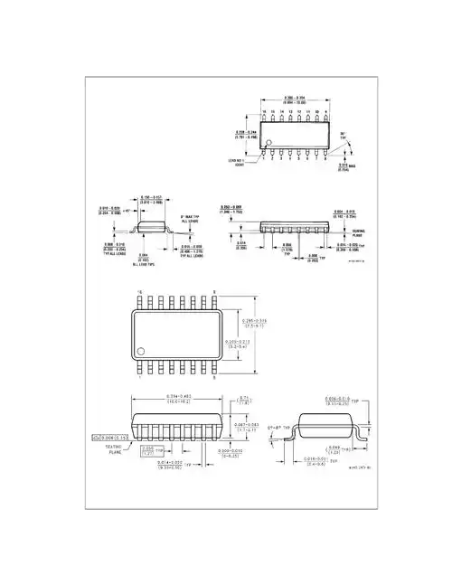 物理尺寸 英寸(毫米),除非另有说明 16引脚小外形集成电路( soic )