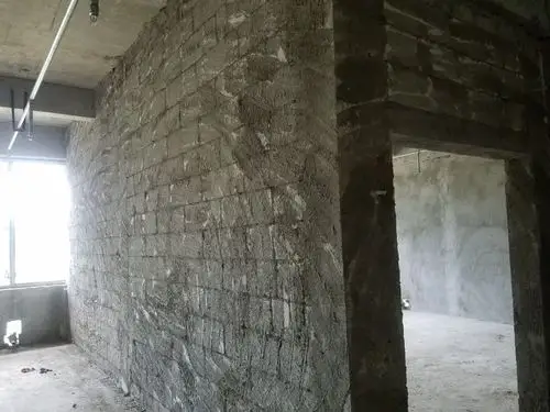 二层洁净空间墙体拉毛挂网完成