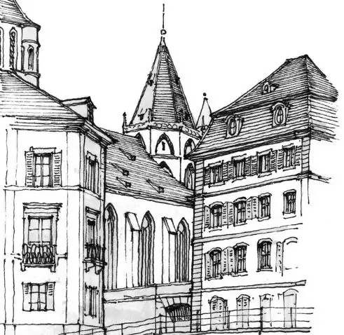 美图:一组欧式建筑手绘线稿集分享给大家
