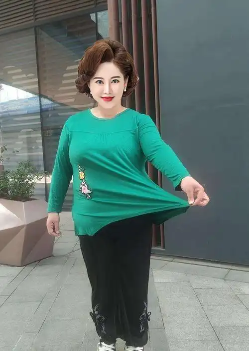 中年偏胖女人衣服搭配,微胖女人穿搭衣服图片-图片大观-奇异网
