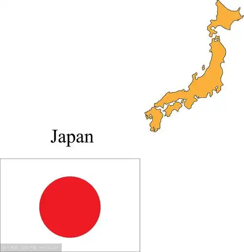 日本国旗和轮廓