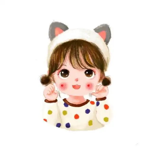 卡通,手绘超级可爱头像嘟嘴女孩可爱唯美小孩头像图片大全小孩头像 抖