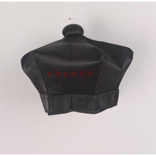 戏曲武松打虎黑素罗帽京剧影视舞台武生黑色螺帽罗帽子