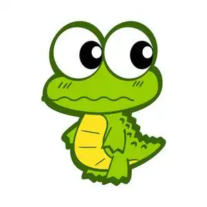 有趣的鳄鱼卡通摆姿势. 白色背景上孤立的卡通鳄鱼. 都在一个单层 ..