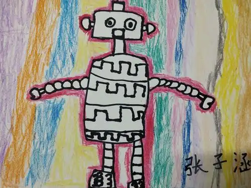 《机器人》 写美篇课后分析:课上孩子们都能讲出自己所画的机器人的