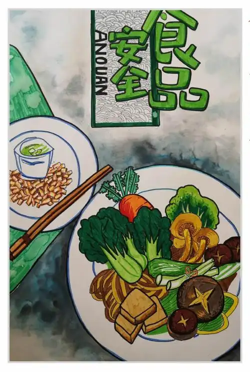 优秀食品安全主题绘画作品8张-图7
