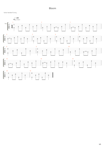 bloom吉他谱
