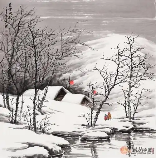 下雪啦吴大恺雪景新作来袭用画笔记录白雪皑皑