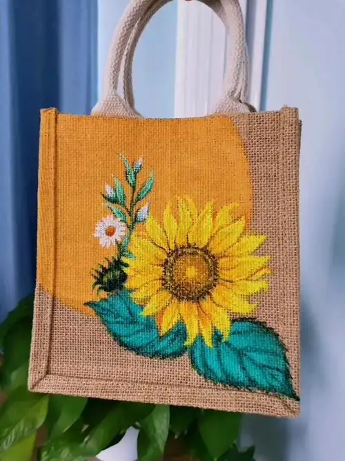 手绘麻布包系列三