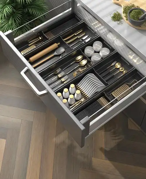 洺帆厨房抽屉分隔盒厨房抽屉分隔餐具收纳盒家用橱柜内置分格刀叉筷子